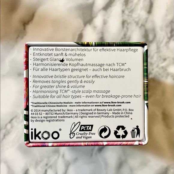 IKOO Detangling, Scalp Massaging Hair Brush Cotton Candy - Black Bristles - Picture 6 of 8